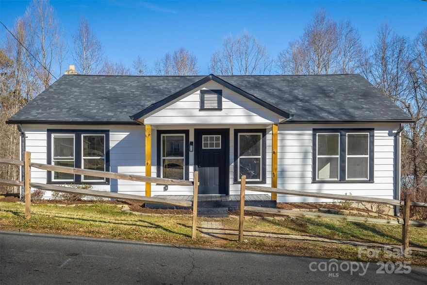 Stylish & updated home near desirable Downtown Valdese! This beautifully renovated home sits on a mostly flat 0.67-acre lot & offers 3 bedrooms/2 bathrooms, and a full basement. Recent upgrades include a new 30-year roof, gutters, flooring, water heater, light & plumbing fixtures, interior paint, doors, ss appliances, and a spacious new deck. The kitchen and bathrooms have been completely remodeled, featuring new cabinetry, granite, and modern finishes. All 3 bedrooms are generously sized w/ ample closet space. Luxury Vinyl Plank  flooring runs throughout the main living areas, complemented by energy-efficient replacement windows. Just off the stunning new kitchen, you'll find a dedicated dining area & spacious living room. Downstairs, the basement includes a second full bathroom heated and cooled—offering an excellent opportunity for additional finished space. Don't miss out on this move-in-ready home w/ modern updates and timeless charm! Seller paid CLOSING COST w/ acceptable offer.