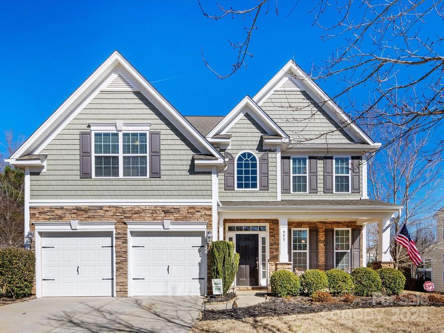 Charming 5 Bedroom, 3 Bath home in coveted Fallbrook Neighborhood. Two story foyer entry to an open floor plan including dining, living room, kitchen and breakfast area. Guest bedroom and bathroom on main level. Upstairs primary bedroom with walk in closet and expansive bathroom. An additional 4 bedrooms upstairs share a well-appointed bathroom. Fenced in, private yard with spacious patio and beautiful landscaping provides the perfect space for entertaining. Community pool, clubhouse, and playground.