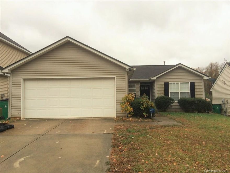 This must see 3 bed 2 bath ranch home is located only 10 minutes from uptown Charlotte! Enjoy a quiet spacious living room with a gas fireplace, perfect for entertaining. The kitchen has black appliances and wood cabinets. The master bedroom has  bathroom and a walk in closet. Relax in a private fenced in backyard with a patio. 2 car garage in front of home.