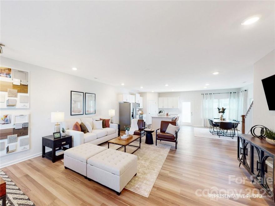 Very desirable locations, overlooking soon-to-be park. Beautiful open floor plan design. 2-story, 3 bed 2.5 bath, 2 car rear load detached garage. Spacious kitchen features stainless Steel appliances including dishwasher, 5 burner gas range, microwave, granite countertops with tile backsplash, hidden trash/recycling cabinet, and designer inspired cabinet package. Home has many more features than listed including a linear electric fireplace and a spacious sitting area off the great room.

Community fishing lake, playground, pocket park and long concrete walking trail.