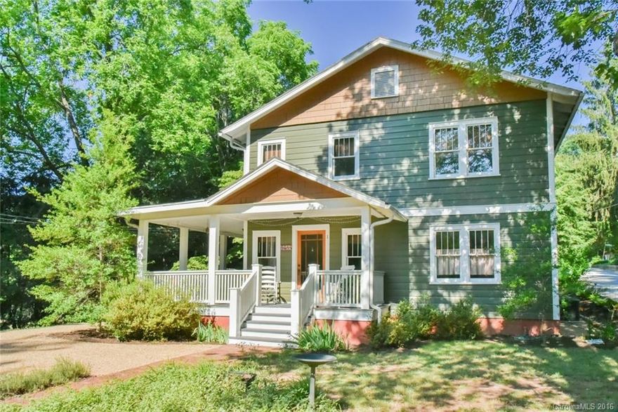 Completely renovated classic 1920's craftsman gem in the heart of W. Avl. Close to restaurants, shopping & park. Spacious 2,205 sq ft, 5 BR & 2 full BA can handle any size family. Beautiful hardwood floors thru out, granite & stainless kitchen & original wood trim. Graceful arches & lots of windows highlight this home. You’ll love the wrap porch, the sunroom & updated baths with soaking tub & separate tiled shower. Lots of storage in encapsulated bsmt, attic stairs pulldown & walk in closets.