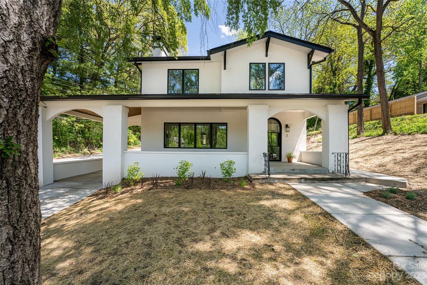 Introducing a full renovation in Kenilworth with beautiful Spanish Revival elements, a central location, and a quarter acre corner lot. Restored by phd renovations - master trades focused on sustainability & design, the house now features stucco exterior, new interior artisan plaster, arches, a custom chimney, new electrical/plumbing/HVAC, and many more upgrades. The main floor is perfect for living and entertaining with a sprawling front porch connected to a porte-cochère, grand foyer, and an inviting living room. Work from home in the sunlit office located off the open dining and kitchen area. The upstairs primary bedroom connects to a spacious ensuite bathroom with heated tile floors, two walk in closets, separate vanities, large shower and soaking tub with views. The exterior also offers a detached two car garage, back porch and patio, potential pizza oven (buyer to cook and verify ;), and many dreamy landscape opportunities.