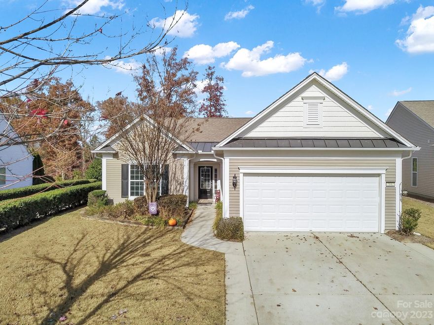 Copper Ridge home w/ sunroom + paver patio with tree & water views in Sun City! A guest bedroom w/ access to a hall bath sits at the front of the home, perfect for overnight guests. Across the hall, French doors open to a home office/study. Pre-finished wood flooring flows through the main living areas & office. The spacious great room has a gas log fireplace- great for cold winter days! The dining area & sunroom sit just off the great room. Kitchen features granite counters, SS appliances, tile backsplash, a pantry, & bar seating. Large primary suite has a tray ceiling w/ water view & an ample sized bathroom w/ garden tub & walk-in shower. Enjoy hosting friends & family on the extended paver patio w/ gas hook-up fire pit & enjoy the lovely views! There is also great access to one of the neighborhood walking trails! Don't miss out on the amenities of Sun City including a golf course, pools, clubhouse, walking trails, dog park, woodshop, pickle ball courts, tennis courts, & more!