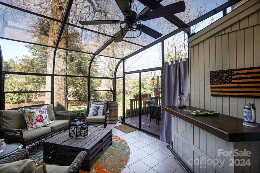 Lovely 3 bedroom 2 bath Townhome in desirable Raintree area.  Lets start with a bedroom and full bath on the first floor, step saver kitchen with passthrough to dining area, cozy Living room with fireplace which opens to a beautiful sun room (heated and cooled). All under a new roof (2023).  You'll love morning coffee or evening beverage viewing your quiet back yard filled with nature, or barbecuing on your back deck.
Easy to get to major highways, 20 minutes to uptown, walk to Arboretum, plenty of shopping  within a 5 minute drive.  I think you will love this home and location.
Golfers, join and enjoy Raintree Country Club with initiation fee ($35000+) waived for property owner.  Two golf courses, beautiful Club House, pool and tennis courts.  
Enjoy Country Club living, schools, location and the quiet atmosphere of Raintree.    You're gonna love it!