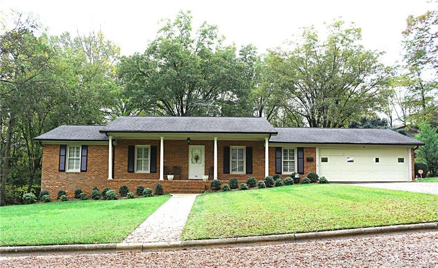 Brick ranch with basement has been well cared for. Move-in ready. Private, dead end street. Large rear yard. Lots of space. Unfinished basement has bath plumbed; kitchen with sink, electric range & oven and bar. Huge open space in basement. Also gas heater acts as auxiliary heat source as needed. Garage has utility room with great storage. Outbuilding conveys. Nicely landscaped yard.   Electric heat is both on main and basement.  Water heater replaced 2011.