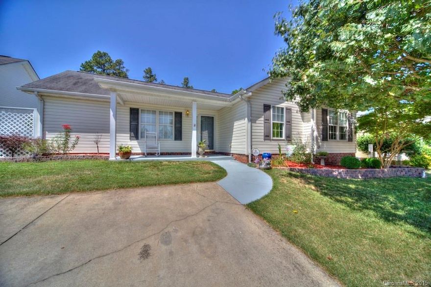 Fresh paint and flooring throughout, including laminate and ceramic tile flooring! Vaulted ceiling in great room with ceiling fan& new laminate floors. Breakfast room open to the kitchen which features ceramic tile back splash, stainless steel appliances, including a smoothtop electric range. Three spacious bedrooms. HVAC 4 yrs old. Water heater new 2015. Well manicured lawn.  Single owner home.