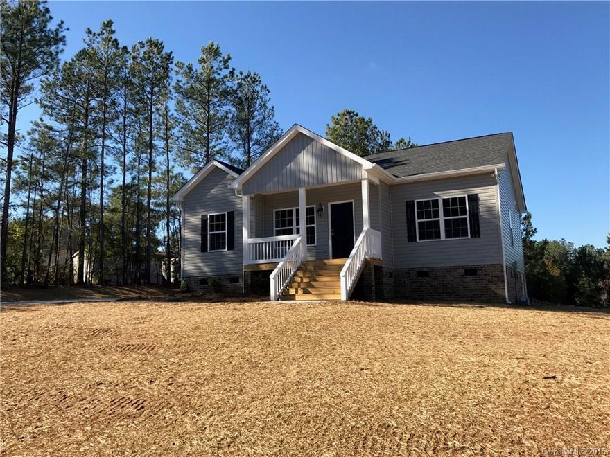 Great new construction 3 BR 2.5 BA RANCH home!! Granite in kitchen and all baths. Beautiful laminate flooring & ceramic tile. Covered back porch. Large lot.