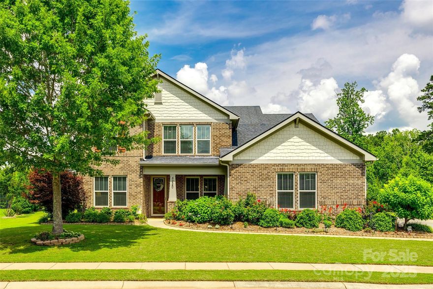 Discover this stunning 4-bedroom, 3.5-bath home in the highly sought-after neighborhood of The Preserve at Riverchase. Located on the largest lot in the community, this level, beautifully landscaped property backs up to a natural area— embracing space and privacy. The chef’s kitchen impresses with stainless steel appliances, gas cooktop, oversized island, & walk-in pantry. The large dining room provides ample entertaining space.  The living room boasts a dramatic 2-story stone fireplace & floor-to-ceiling windows. The first level also offers a flex room & office nook. The main-level primary includes a luxurious ensuite bath & dream walk-in closet with a pass-through to the laundry room, complete with folding counter & utility sink. Upstairs includes 3 large bedrooms, 2 baths, & a versatile bonus room. A 3-car side-entry garage adds plenty of storage. Riverchase amenities include a riverside pavilion, pool, kayak launch, clubhouse, & trails along the Catawba River. A must see!