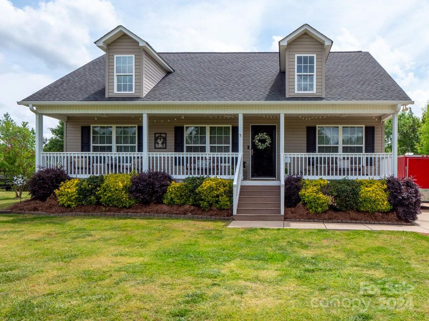 Welcome to 321 Springlake Road! This beautiful ranch style home offers 3 bedrooms, 2 baths, 1 acre of land with a fenced in backyard. When you enter you will notice the vaulted ceiling in the living room and immediately feel at home in this house that has been well loved throughout its ownership. The kitchen offers a galley style with a new oven and microwave. This home offers a split bedroom floor plan. The master bedroom is spacious with beautiful tray ceilings. The carpet and the kitchen flooring have been newly updated as well as fresh paint throughout. If you walk outside through the back doors you will find a covered porch as well as a secondary patio area in the yard to relax or to enjoy with friends. The backyard is partially fenced as it has a tree-line on one side of the property offering privacy in the backyard. This home is convenient to local shopping and schools.