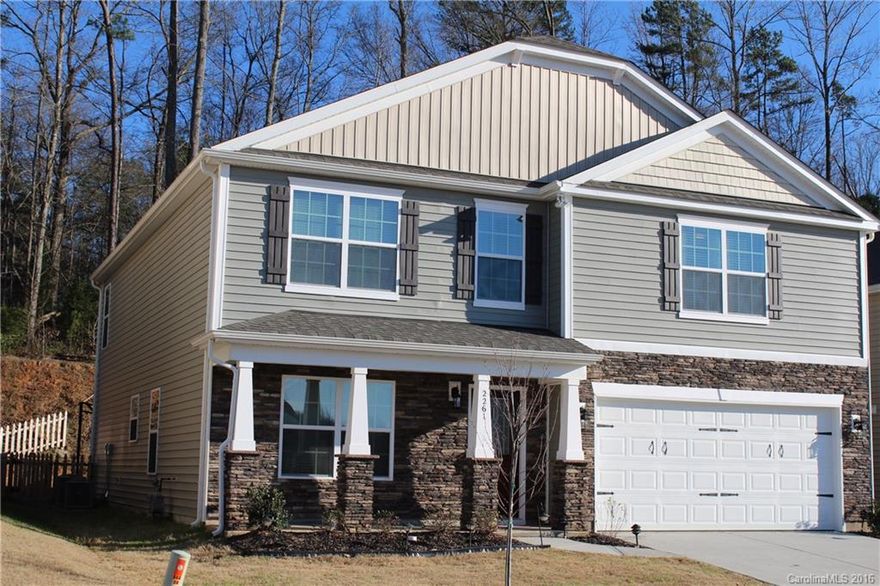 Large (almost 2900 SF), like new home in Reid Pointe. Plenty of space with an additional flex/ hobby on the second floor. First floor has a large kitchen, living room, dining room, half bath and office. Second floor features a large master bedroom with an enormous walk in closet, three additional bedrooms plus a play room/ family room. Reid Pointe offers a community pool. Very convenient to Fort Mill, Ballantyne and Charlotte.