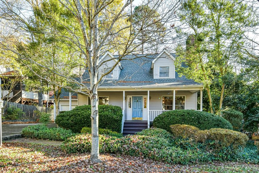 Hard to find 3 BR, 3.5 Bath home two blocks from Main Street in Davidson! Easily walkable to all areas of  downtown & Davidson College. Cute home built in 1987 & situated on a .25 acre lot & a quiet, cul-de-sac street (no thru traffic). Great privacy in rear w/densely wooded trees. Covered front porch, rear screened-in porch off kitchen & deck allow for superb exterior spaces. Downstairs has one BR w/ full bath plus a half bath near garage & laundry room. Two BRs upstairs w/ adjoining full baths. Large unfinished storage area of 133 sq ft on upper level. One car attached garage could be converted to living space (319 sq ft). A detached two-car garage w/ a second story apartment could probably be added at the rear left of the property (please see attachments for floor to area ratio specifications & other information). Buyer must confirm with Town of Davidson.Great opportunity to be in the heart of Davidson's most walkable area. Needs upgrades but provides great value! See attachments.