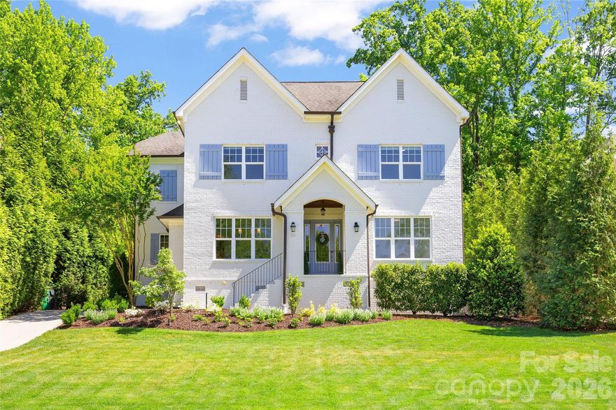 Beautifully appointed home in the highly desirable Cotswold neighborhood, just minutes from Cotswold Shopping Center and an easy commute to Uptown and SouthPark! Completed in 2015 and impeccably maintained, this 4-bedroom, 3.5-bath home offers 3,400+ sq/ft on a spacious .38-acre lot. The main level features 10’ ceilings, updated fixtures, and an elegant formal dining room and office with detailed moldings. The light-filled family room with gas fireplace and built-ins opens to the chef’s kitchen with custom white cabinetry, quartz countertops, Bosch stainless appliances, large island, walk-in pantry, and bar with wine fridge. Upstairs, the vaulted primary suite includes a renovated (2026) spa-like bath and walk-in closet, along with three secondary bedrooms with en-suite access, a bonus room, and laundry. Enjoy outdoor living on the covered porch with fireplace, automatic shades, and private landscaped yard—offering a seamless blend of comfort, style, and prime Cotswold convenience.