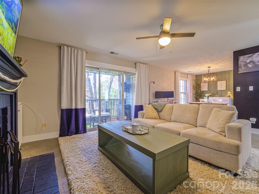 *MOTIVATED SELLER. PRICED to SELL. MOVE-IN READY! Beautifully updated 1-bedroom, 2-bath condo ideally located off Park Road, close to Myers Park, SouthPark, and Dilworth. This home offers modern upgrades throughout, including a separate dining area, cozy living room with fireplace, screened porch, and durable sealed concrete floors—perfect for pet owners. Additional features include a laundry room and patio storage.

Recent improvements include a new HVAC system (2022), water heater (2022), stove, and microwave (2022). The bathroom has been refreshed with a new shower, tile, toilet, and fixtures, along with updated lighting throughout. See attachments for a full list of upgrades.

Enjoy a prime location near shopping, dining, and parks, plus access to a community pool for added convenience and relaxation.