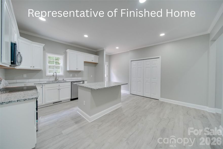 Discover this beautifully designed semi-custom home offering 3 bedrooms and 2 full baths on a spacious 0.55-acre lot with no HOA. The open-concept layout features vaulted ceilings and great natural light throughout the main living area. A privacy fence adds comfort and seclusion, while the split-bedroom floor plan provides functionality and flow.

Because construction is still underway, buyers who submit an offer now may have the opportunity to participate in selecting some of the final finishes. This is a rare chance to add personal touches without the full custom-build price tag.

A solid blend of space, style, and convenience! Ready for its new owner.