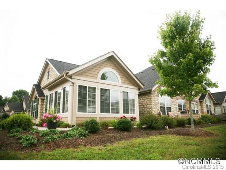 Highly sought after Canterbury model!  Enjoy 1 level living in this south facing home. Light filled rooms w/ vaulted ceilings, kitchen w/ stainless appliances, granite counters, & maple cabinets! Bonus features include whole house water filter, solar tubes, & solar power attic fan. Spend days by the pool, take in the mountain views, work out in the gym, or relax w/ neighbors in the clubhouse. Just minutes from Weaverville & Asheville