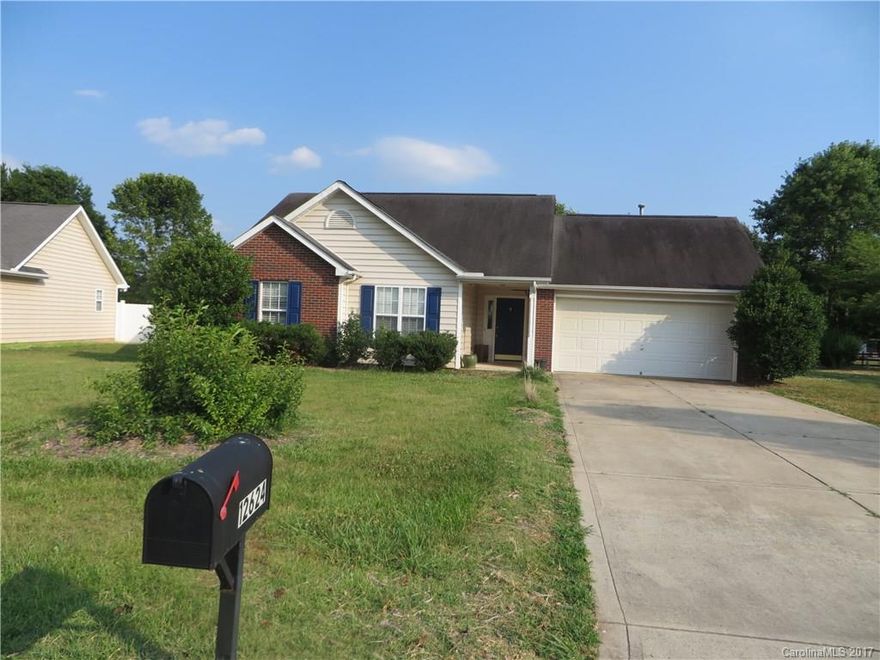 Charming 3 BR home in Huntersville with 2 car garage, vaulted ceiling, gas log fireplace in living room. Garden tub in master bath, parquet entry. Washer/dryer to stay.