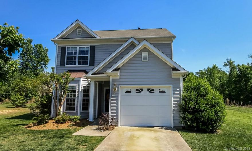 Move-in ready! Large, level cul-de-sac lot backs to open space. Brand new bamboo wood floors throughout 1st floor. Open kitchen w/breakfast bar; glass tile back splash & flat top range were installed in 2013. Master suite has walk-in closet, dual sinks, separate tub, & shower. Large 2nd floor laundry room. New roof in 2011. Sought after neighborhood w/community pool. Top rated schools, low SC taxes. Great location. Convenient to I-77, Hwy 485, & uptown. Welcome home!