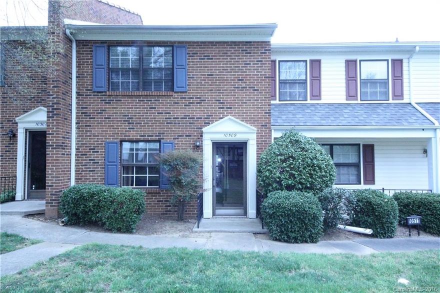 Excellent location. Walk to restaurants, Starbucks, grocery stores, hospital, & more! Close to I-77, I-485.  Ready to move-in. Large living room/dining room combo. Enclosed private patio. Convenient to Pineville, Uptown, Airport and South Park.  Great for investor or 1st time buyers. Estate Sale