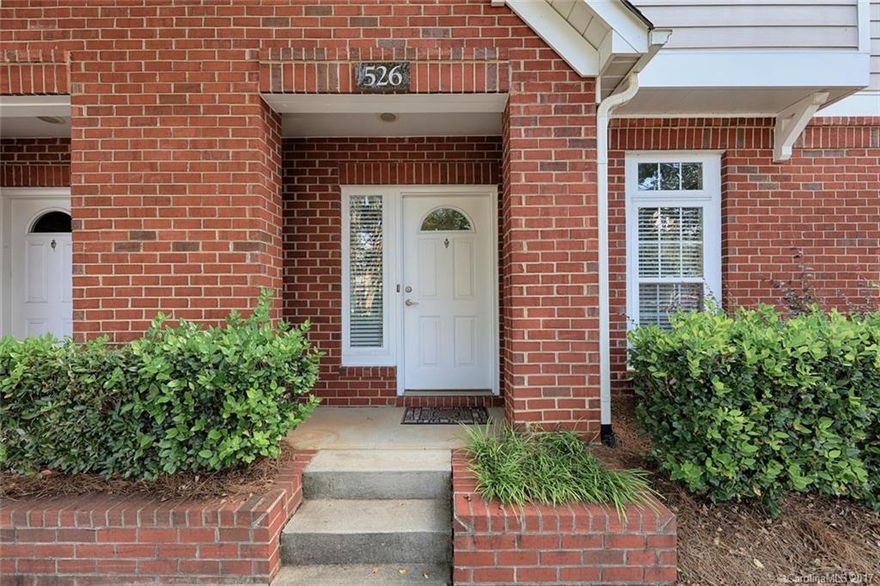 Come to the Park at Davidson! Move in ready town home with open floor plan, spacious rooms, nine foot ceilings, gas log fireplace and computer niche. Bright and roomy kitchen with ample counter and cabinet space, stainless steel appliances and pantry. Two large master bedrooms with private full baths, laundry, and linen closet upstairs. Washer, dryer and frig convey! Community park. Near shopping, restaurants with easy access to I-77 and Lake Norman.  You will love living in Davidson!