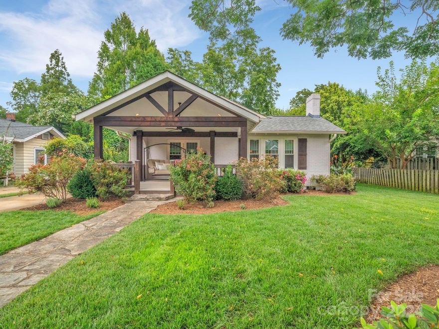 One of a kind opportunity in the heart of The Arts District. Not only do you get a charming bungalow but the property also boasts a detached guest house full of amenities with a separate driveway, a stand alone gym, and a storage shed.  The main house is light and updated with a gas range and SS appliances, 3 bedrooms and 2.5 baths including a primary bedroom which has its own wing for privacy with a walk in closet, and multiple entertaining spaces inside or on the expansive decking in the front and rear of the house. Home is centrally located in NoDa and is in walking distance to the light rail and an assortment of restaurants and bars.  Guest house has a bedroom, bathroom, kitchen, and living room and can be used for in laws, an au pair, or as an income producing rental.  Don't miss out on this one, as these types of properties are few and far between.