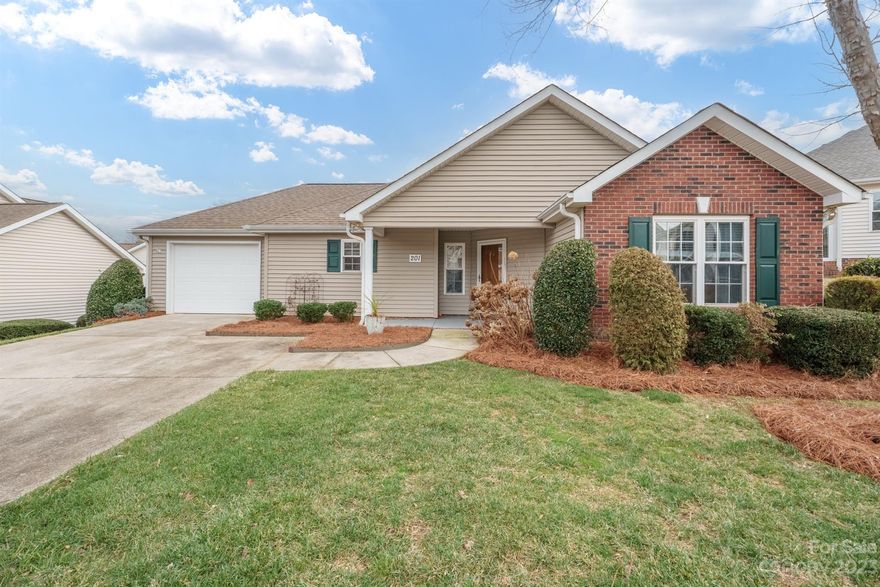 Discover the Ease of Low Maintenance Living in the highly sought after 55+ community The Villages at Oak Tree! This updated, well-maintained 2 bed/2 bath home is one of the more popular open concept floor plans. The HVAC system is new! The kitchen boasts many recent upgrades including a new stove (22), new countertops, backsplash, tile flooring & refrigerator (18). Lrg laundry room includes an almost new washer & dryer. Home features a huge primary bedroom with tray ceilings & a large walk-in closet. Primary bathroom has a walk-in shower & new tile. 2nd bedroom has new laminate floors. Delight in the enclosed sunroom, perfect for you. Home's furnishings can stay at no extra cost. HOA provides lawn care & exterior maintenance for low maintenance living! Community offers friendly neighbors, walking trails, clubhouse w/activities, fitness center, recreation center & charming pond. There is onsite boat/RV storage.  conveniently located near I- 77, shopping, restaurants & more!