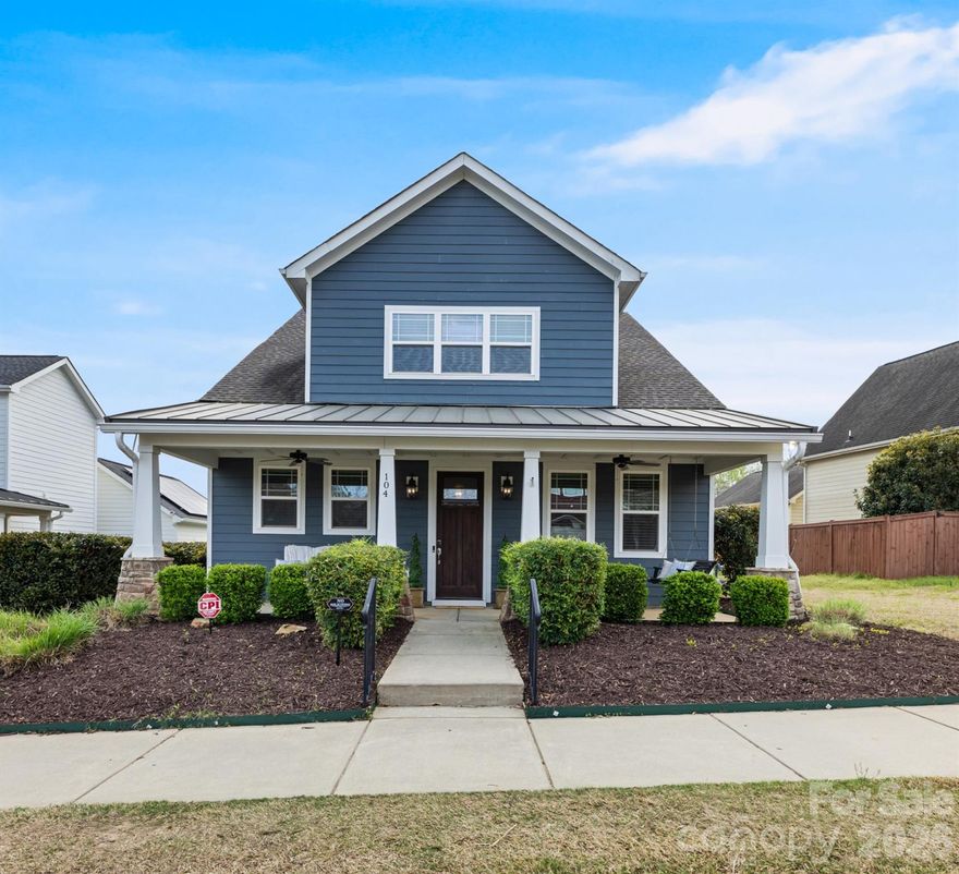 JUST REDUCED TO $439,000 + ATTRACTIVE BUYER INCENTIVES!

Looking for a newer home with character, energy efficiency, and an easy Charlotte commute? 104 Meyers Ridge Rd offers the perfect blend of modern comfort and small-town lifestyle in one of Gaston County’s most desirable locations.

Built by award-winning Thomas Construction & Restoration, this thoughtfully designed craftsman home features a highly efficient HERS Index of 27 and solar power to help keep monthly utility costs low. Ask about incentives that may be used toward closing costs or a mortgage rate buy-down for added affordability.

Inside, you’ll love the bright open-concept layout with soaring 10-foot ceilings, bamboo hardwood flooring, and abundant natural light. The chef’s kitchen features granite countertops, a large center island, and ideal entertaining space. The main-level primary suite plus dedicated office/flex room create an ideal setup for today’s lifestyle. Upstairs offers two spacious guest bedrooms, a versatile loft, and impressive walk-in attic storage.

Enjoy mornings on the rocking-chair front porch and evenings exploring everything Cramerton has to offer — local coffee shops, restaurants, parks, trails, and river access just minutes away. Conveniently located near Belmont with quick access to Charlotte, this home combines lifestyle, efficiency, and value in a way that’s hard to find.