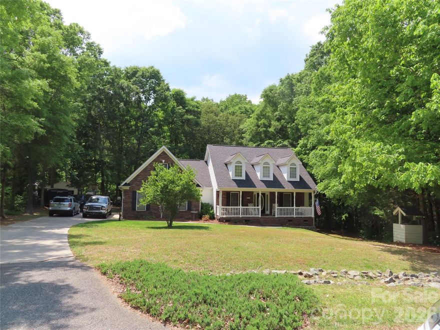 Nestled on a large 1.94 acre cul de sac lot in Hawkins Ridge. You will sure love to call this home. This home has all the living area on the main floor except the upstairs bonus room. Included is a 16 x 20 storage building and a nice fire pit area. There is plenty of storage in the oversized garage, under the house and several attic areas.
Relax on the front porch or the covered back proch.
The roof was replaced in 2024 & the HVAC unit in 2025.