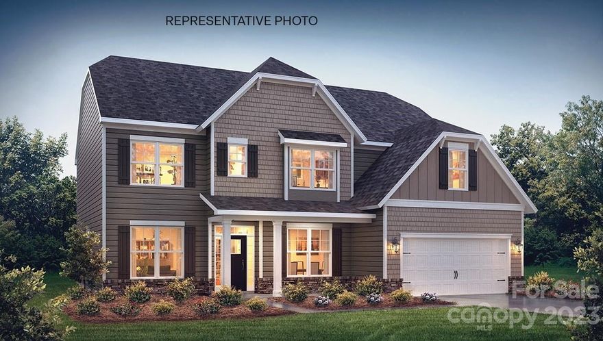 FINAL OPPORTUNITY AT AVONDALE! Our best selling Washington floorplan! This open floorplan features a dedicated office with glass french doors, large family room with gas fireplace and built-in cabinets, sunroom off the kitchen area, 1st floor guest suite with full bath, butler’s pantry and a drop zone conveniently located off of the garage entrance. Huge gourmet kitchen with quartz countertops, tile backsplash, stainless steel gas cooktop, wall oven and microwave. Upstairs you will find the spacious primary bedroom plus 3 other bedrooms and a large bonus room. Our community offers resort style amenities in sought after location, close to Ballantyne conveniences with low Lancaster County taxes! REPRESENTATIVE PHOTOS