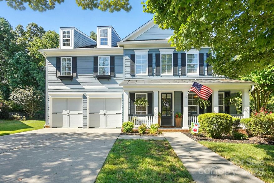 This is a stunning meticulous home! Exceptional curb appeal, a private back yard, spacious rooms & stylish neutral finishes. Every room is generously sized. Upon entering, you're welcomed by a large office with french doors. The formal dining room features classic wains coating & lots of natural light. The kitchen is a chef's dream, complete with a large island, breakfast bar, a gas stove & breakfast area. The kitchen flows seamlessly into great room with beautiful built ins and a beautiful fireplace. Just off of the great room is a lovely 3 season room, fully permitted & added for enjoyment. Spacious laundry room with cabinetry & a garage with ample storage.  The Primary bedroom offers wains coating, a tray ceiling, and a breath taking primary bath. All bedrooms are extremely large! All bedrooms have walk ins!  Upstairs, there is a large loft with a fantastic bar and cabinets. Step outside to a paver patio overlooking a wooded back drop - perfect for relaxing or entertaining. Location is amazing and lots of amenities. Seller is willing to help with closing costs with acceptable offer. Home warranty will be provided for this home as well.