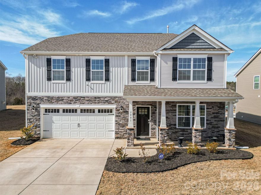 Welcome to this beautifully maintained, nearly new two-story home in the highly desirable Nolen Farm community. Built in 2023, this spacious residence offers 4 bedrooms, 3.5 baths, and over 3,200 square feet designed for modern living with an open, airy flow and stylish finishes throughout. 

Step inside to find luxury vinyl plank flooring across the main level and a bright open floorplan that seamlessly connects the main living spaces. The kitchen is the heart of the home, featuring a large island, sleek cabinetry, stainless steel appliances including a gas range, and a walk-in pantry for exceptional storage. The kitchen flows effortlessly into the dining area and inviting living room, where a gas log fireplace creates a warm and welcoming focal point.

Upstairs, the expansive primary suite offers a true retreat with generous proportions, a walk-in closet, and a well-appointed bath. Three additional bedrooms are thoughtfully sized, and a spacious bonus room provides flexible space ideal for a media room, playroom, or secondary living area. The laundry room is conveniently located on the upper level for everyday ease.

Situated on a premium lot within the community, this home enjoys added privacy and space. There are no homes or structures directly behind the property—only the walking path—along with greater distance between neighboring homes compared to standard lots, creating a more open and comfortable setting.

Outdoor living is elevated with a stamped concrete patio, offering distinctive detail and character well beyond a standard concrete pad—perfect for relaxing or entertaining. The level yard enhances usability and outdoor enjoyment.

This home is also equipped with a smart home and security system, including three exterior cameras, providing both convenience and peace of mind.

A two-car attached garage and concrete driveway complete the package. Residents of Nolen Farm enjoy access to outstanding amenities including a clubhouse, outdoor pool, playground, dog park, tennis courts, game court, walking trails, and sidewalks throughout the neighborhood, supporting an active and connected lifestyle.