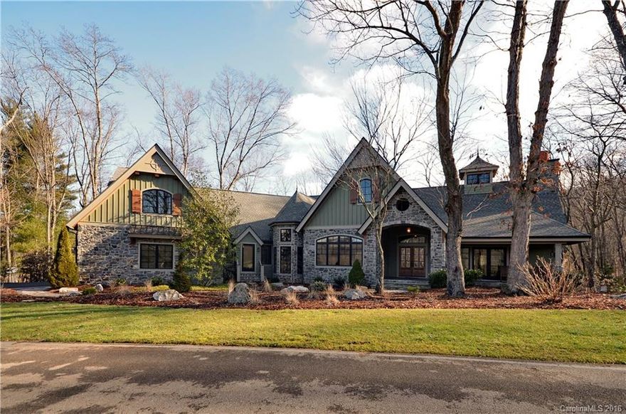 A beautiful mountain manor home that affords a peaceful sanctuary in a pastoral setting. Craftsman style design, large, open spaces & intimate private areas. Includes a chef's kitchen, steam room, magnificent mstr closets, private office suite, hickory & heart pine flooring, 2 outdoor living areas w/ fp & expansive mountain views. An en-suite, 4 BR home with a combination game room/den/bar that is a wonderful gathering place. Home is being sold furnished with the exception of the paintings.