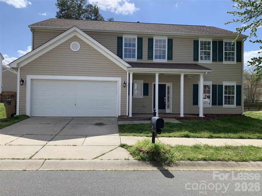 Welcome to this charming two-story home in Indian Trail, built in 2005 and thoughtfully updated for modern living. This spacious 4-bedroom, 2.5-bath home features beautiful hardwood flooring and an inviting fireplace, perfect for relaxing evenings. The kitchen has been refreshed with newer countertops, a modern range, and neutral interior paint throughout, creating a bright and move-in-ready feel. Upstairs, you'll find a convenient laundry room along with generously sized bedrooms. Enjoy abundant natural light throughout the home, along with a large backyard that offers plenty of space for outdoor activities, entertaining, or simply unwinding. Additional highlights include a two-car garage and access to community amenities such as a pool and play area, all included with the HOA.This home combines comfort, style, and convenience—don’t miss the opportunity to make it yours!
