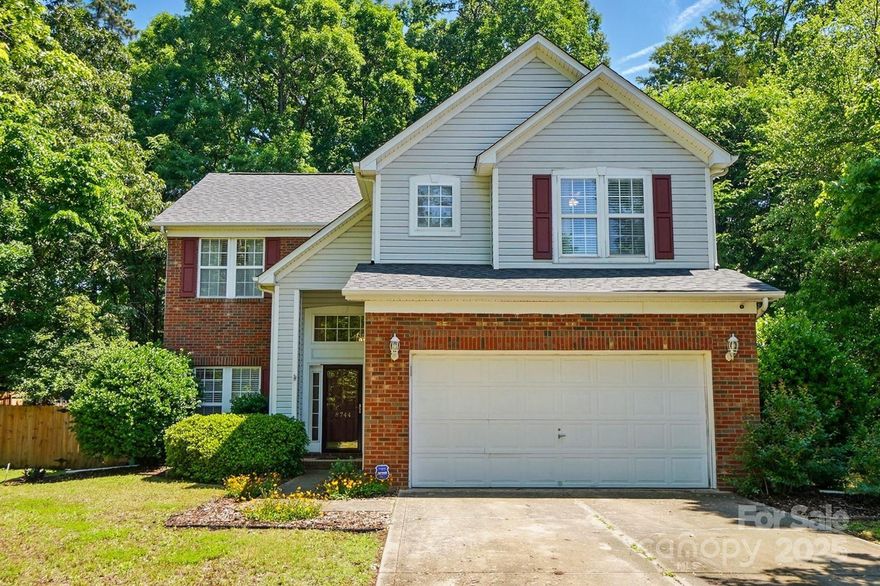 This charming home in the Wedgewood North neighborhood with a private wooded backyard oasis is a must see. The first floor features a dining room, great room with a gas fireplace, bright kitchen, updated half-bath and laundry. LVP flooring was done in 2022 and the home has been recently painted in many areas.

Upstairs you will find 4 bedrooms and 2 full bathrooms. Step outside onto a large paver patio in a backyard that includes a privacy fence, nature deck and firepit area for additional entertaining. Additional notable features include a French drain and leaf guard gutters (2023) and new water heater (2024).

The Wedgewood North neighborhood features a community pool, tennis and volleyball courts and a playground. It’s prime location between Huntersville and North Charlotte provides easy access to both I-77 and 485.