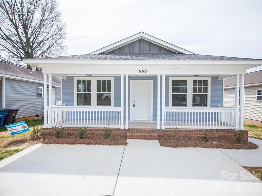 Built for Convenience
This beautiful new construction home, built with the popular Gracie plan, is tucked away in a quiet cul-de-sac just blocks from downtown Statesville, NC. Featuring three spacious bedrooms, two full bathrooms, and a bright open layout, it’s designed for comfort and convenience. The modern kitchen includes white cabinetry, gray countertops, a large window, and an exterior door leading to the backyard. Plus, the full appliance package—refrigerator, range, dishwasher, washer, dryer, microwave, and disposal—comes included.
Step outside and enjoy the charm of the surrounding neighborhood. Mature trees create a peaceful setting, and just two blocks away you’ll find Key to Escape, a unique escape room experience inside a historic church. Beyond that lies downtown Statesville, filled with local boutiques, highly rated restaurants, and entertainment options—all within walking distance.
Statesville offers even more to explore. From the Carolina Balloon Fest near the regional airport to Lake Norman State Park just 15 minutes away, outdoor adventures and scenic weekends await. Convenient access to I-40, I-77, and I-70 makes travel easy—Mooresville is only 30 minutes away, and Hickory or Winston-Salem just an hour.
