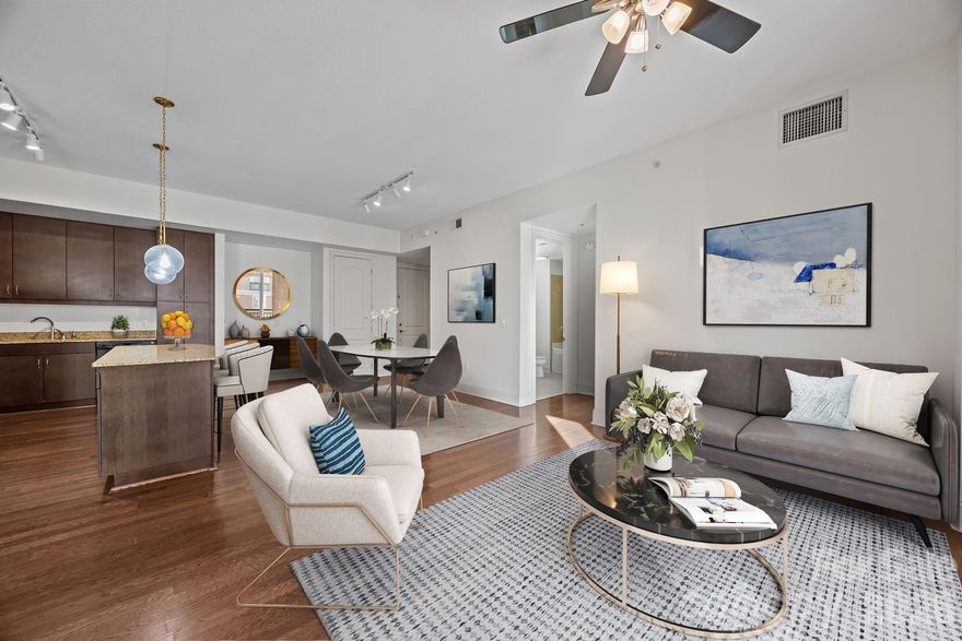 Live in the heart of Piedmont Row—where dining, coffee, fitness, and everyday conveniences are quite literally outside your door.

This thoughtfully designed 2-bedroom, 2-bath residence offers the split-bedroom floorplan buyers are always looking for—creating true privacy for guests, a home office, or simply a space that lives beautifully day to day.

Natural light fills the open living and dining areas, flowing seamlessly into the open kitchen and creating an inviting space for quiet evenings in or effortless entertaining. Each bedroom enjoys access to its own full bath, offering flexibility without sacrificing comfort.

Beyond the condo itself, the lifestyle is hard to match—rooftop pool with grilling terrace, 24/7 security, business center, club spaces, two secured parking spaces on the 6th floor, plus private storage space on the 2nd floor.

Just steps from SouthPark,  and minutes from Uptown Charlotte, the airport, and major commuter routes, this is lock-and-leave living at its best.

Urban energy. Private comfort. Exceptional convenience.