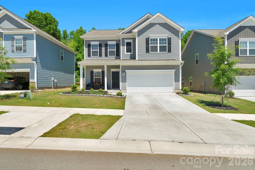Like-new home built in 2023 located in the desirable Orchard Creek community in Charlotte. This 4-bedroom, 2.5-bath home features an open floor plan designed for both everyday living and entertaining. The main level includes a private office with French doors, offering flexible space for work, hobbies, or study. The spacious kitchen opens to the living and dining areas, creating a seamless flow throughout the home. Upstairs, you’ll find generously sized bedrooms and a well-appointed primary suite. Enjoy outdoor living in the fenced backyard with space to relax or entertain. Conveniently located near shopping, dining, and major commuter routes, this move-in ready home offers modern finishes and the benefits of newer construction without the wait!