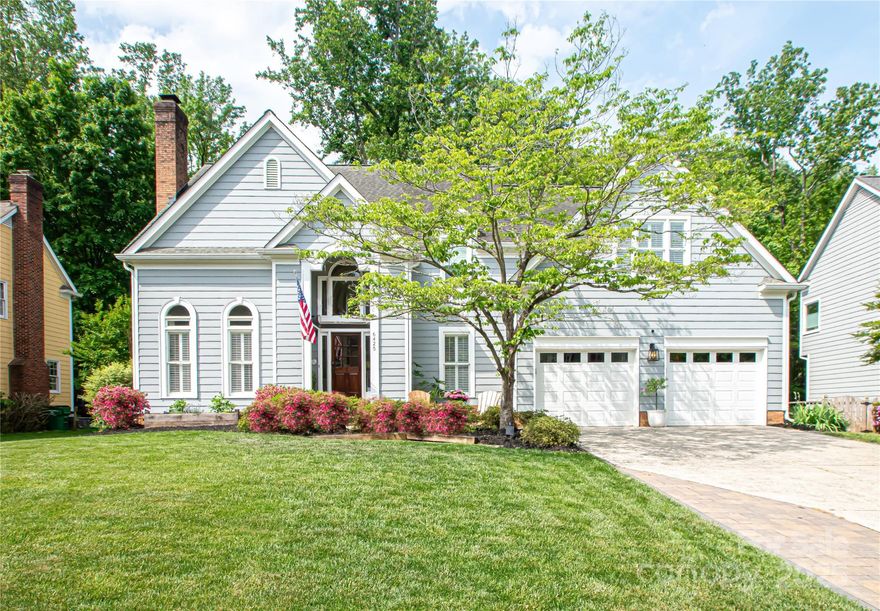 Thornhill is a highly desirable neighborhood in the heart of Ballantyne. House was completely REMODELED in 2021 including NEW HVAC and water heater. Open floor plan w/ cathedral ceiling in great room.  Neutral paint and gleaming hardwood floors throughout. Kitchen has white painted cabinets, granite countertops and S/S appliances.  Bathrooms were all remodeled with new vanity, hardware, mirrors, lighting, faucet and tile. Primary bath also has seamless glass shower and barn door. Primary bedroom has vaulted ceiling and his/her closet. Very private, flat back yard w/ screened-in porch and large deck recently stained and perfect for entertaining. Invisible fence installed for pets. Top rated schools! Great community amenities include pool, cabana, tennis, parks, pond and the famous Big Rock Nature Preserve! Excellent location! Across from Stonecrest, close to great shops and restaurants. 5 min. to Hwy 485, Blakeney, Ballantyne Village and Ballantyne Bowl. Very well maintained!  Must see!