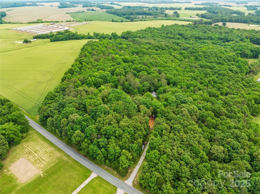 Heavily wooded for total privacy for a large homesite or to develop for a family compound. Country living where you can bring your animals or build a barn for horses. Rare opportunity to have more than one home built on property. Beautiful hardwood trees for a large shade canopy. Surrounded by farm land. If you want to get away from City/Town living and have lots of elbow room then this is perfect. You can clear for garden or horses or leave heavily wooded for a hidden private estate.
Only 12 minutes to town and close to elementary school.