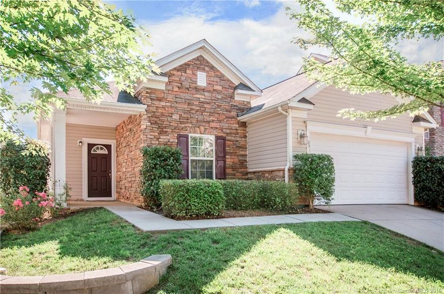 Ranch home Ready for Buyers! Stately Stone accents on front elevation. Terrific floor plan layout. Living room with gas fireplace open to Kitchen and breakfast area. Master Bedroom situated away from secondary bedrooms. Kitchen has 42" cherry cabinets and work island. Crown molding thru home. Newer flooring and whole interior home painted. Refrigerator and washer/dryer stay. Ready for your furniture. Large patio at rear of home and fenced yard. Enjoy many neighborhood amenities.