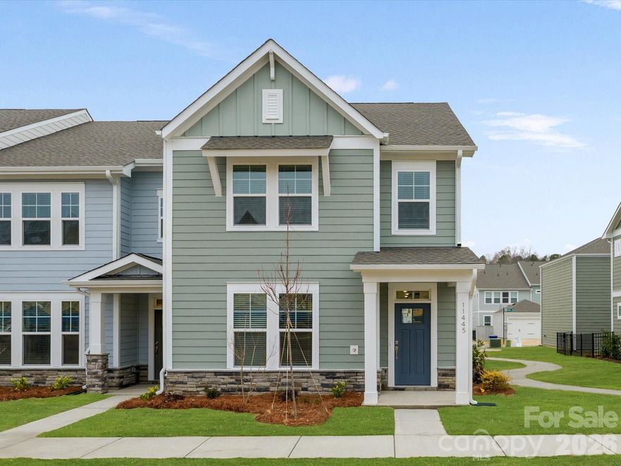 Classic comforts and modern luxuries come together to make this new construction home in North Creek Village a great place to build your future! This stunning end-unit townhome offers the perfect blend of comfort, functionality and modern design.Step inside to an open and airy living space, ideal for entertaining or relaxing at home. A dedicated downstairs study provides the perfect spot for working from home or a quiet reading space.The heart of the home is a spacious kitchen featuring sleek quartz countertops, ample cabinetry and a large island, perfect for meal prep or gathering with guests. The open-concept layout flows seamlessly into the dining and living areas, filled with natural light thanks to the extra windows only an end unit can offer.Upstairs, you'll find three well-appointed bedrooms, including a generous Owner’s Retreat with a walk-in closet and a luxurious en-suite bath, your own private haven to unwind.The detached garage with private garage retreat is hard-to-find gem! This versatile space includes a  full bathroom and a spacious bonus room, perfect for a guest suite, home gym, studio or specialty space of your dreams.Whether you're hosting, working from home, or simply enjoying everyday life, this townhome has the flexibility and style to fit your lifestyle.