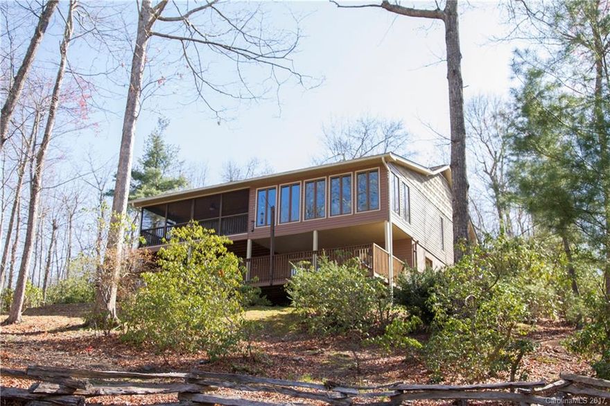 Nice home with year round mountain views located in a great neighborhood and only minutes from downtown Brevard. This home is well maintained has records of everything done to the home, 3 Bedrooms, 2 baths, rock fireplace, master on main, open floor plan, screened and enclosed porches to enjoy the mountain views, (22x24) 2 car garage, full basement finished.