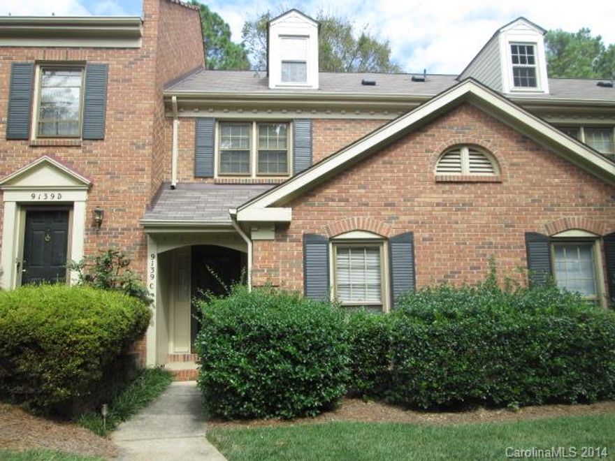 Fresh paint and well maintained brick townhome just a short drive to Uptown and South Park. Don't lock front door knob. Just lock the deadbolt. Walk Score: 52 (somewhat walkable)