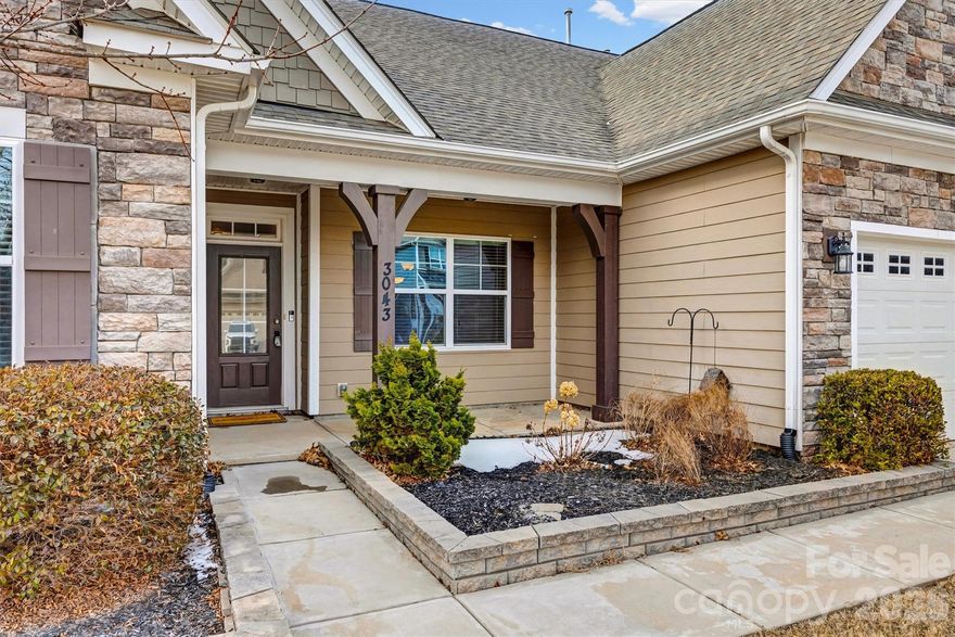 Welcome home to the resort style community of Walnut Creek in Lancaster, SC.  Walnut Creek is an amenity-rich neighborhood in an area that makes Indian Land, Waxhaw, Lancaster , Rock Hill and Fort Mill within easy reach.  3043 Burgess is a one story home with a flex room with a full bathroom over the two-car garage that can be used for a bedroom, a bonus room, a playroom, or whatever you want it to be. On the main level, you have the large primary bedroom with tray ceilings , an ensuite bathroom and large walk-in closet and 2 bedrooms that share another full bathroom.  The stunning designer kitchen has a breakfast nook and a full dining room, and a large living room with a gas fireplace offer plenty of space to live daily and entertain.  The laundry room/mudroom rounds out the downstairs and out the back door is a private patio for outdoor living. The carpet is new and the home has fresh paint throughout. The floorpan is uploaded in the photos, so scroll through them to the end. Residents of Walnut Creek enjoy resort-style amenities, including 2 community pools, a clubhouse, tennis and pickleball courts, a playground, a pond, walking trails, and more.