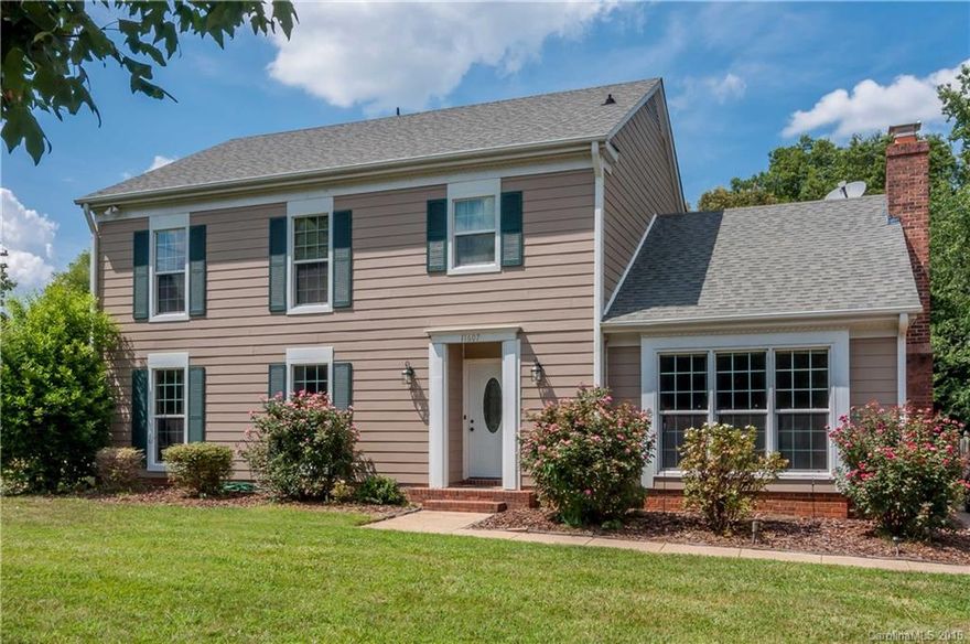 One of the larger homes in sought after Raeburn!! Located in the Blakeney area close to shopping, restaurants and top rated schools! Recent upgrades include new Hardiplank siding and windows (approx $30k)! Updated kitchen with new tile, backsplash and counter tops. Remodeled baths and the addition of a master walk in closet through the master bath! Huge, large, level lot with beautiful trees!