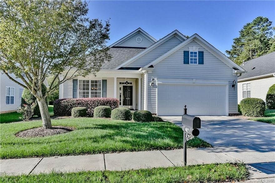 This well kept ranch home has one of the best locations in this 55+ community.  Screen porch&patio look onto wooded green space, very private and peaceful. Kitchen w/Corian counters,2017 gas range, pantry closet, eat-in area has bay window for lots of natural light.Central vacuum system, utility sink in laundry, extended master is huge w/large walk-in closet, bath w/whirlpool tub& separate shower. Upstairs entry from the over-sized garage is a finished,climate controlled storage room.