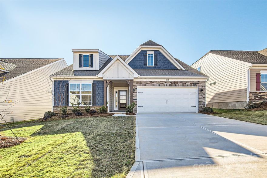 This new single-story Dover floorplan design combines elegance and comfort. At its heart is a first-floor Great Room flowing into a chef’s kitchen and a breakfast room with a door to the covered patio. A formal dining room is ideal for memorable meals. In a corner is the lavish owner’s suite with a versatile retreat and adjoining bathroom, while at the opposite end of the home are two comfortable bedrooms. Options for this home include: a fireplace. Plus, our signature Everything's Included program means you will get quartz or granite kitchen countertops, subway tile backsplash, ceramic tile, and luxury vinyl plank flooring at no extra cost! Elizabeth is a master-planned community located in Fort Mill, offering 7 collections of new homes. Elizabeth offers close proximity to highly rated schools, dining and recreation, and it is located just 19 miles from uptown Charlotte.