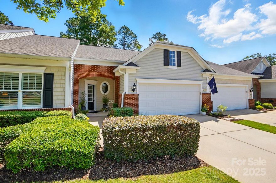 Welcome to this bright and airy 2 bedroom, 2 bath villa in the highly sought-after Sun City Carolina Lakes! With 1,112 square feet of thoughtfully designed living space, this charming home offers comfort and convenience in an active 55+ community. Enjoy morning coffee or evening relaxation on the inviting covered front porch, and entertain with ease on the spacious back porch. Inside, the open floor plan features abundant natural light, a well-appointed kitchen, and a comfortable living area perfect for gatherings. The primary suite includes a private bath and walk-in closet. An oversized garage provides ample storage and parking. Experience resort-style living with access to golf, pools, fitness centers, walking trails, and more. Fantastic location, just minutes from Ballantyne and all that Uptown Charlotte has to offer! Don’t miss this opportunity to embrace a vibrant lifestyle in a beautifully maintained home!