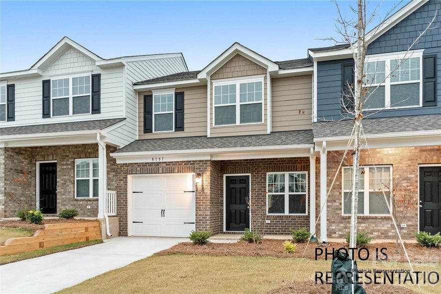 This Quick Move-in home includes up to 10,000 in Closing Costs with a Preferred Lender and our move in package of washer, dryer, refrigerator & window blinds. The Laurel plan features an Open concept home to entertain with ease and style. One Car Garage, 3-bedrooms 2.5 baths. The Owner Suite highlights a walk-in closet and private bathroom with a walk-in shower. This home is affordable with luxurious finishes including  42” kitchen cabinets, ceramic backsplash, stainless steel appliances, black rail & picket staircase and so much more! Location highlights a country setting with all the city conveniences nearby. Just minutes from Belmont, Mt Holly, Denver & Gastonia with convenient highway access to Hwy 27 for commuting to Charlotte and Douglas International airport.