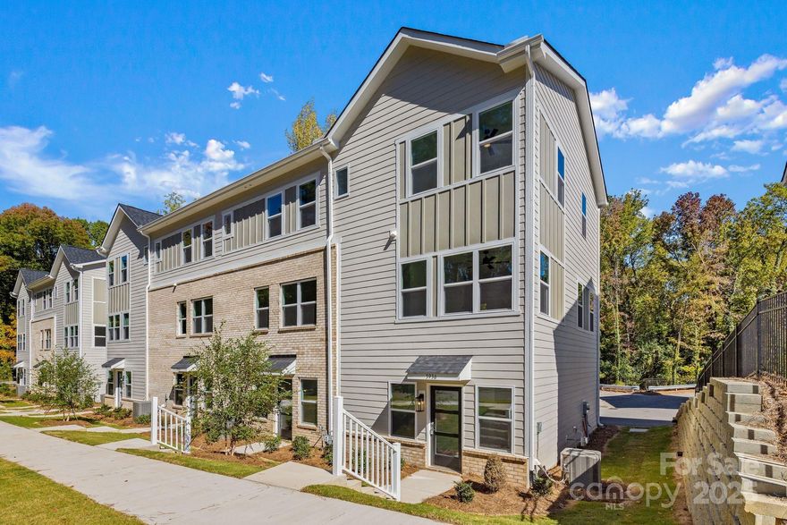 Stunning quality in this new construction END UNIT townhome with a TWO CAR garage. Easy commute to and from Uptown Charlotte, Sound End, and Charlotte's west side. Be amazed at the level of finishes at this price! High end construction with no detail left undone. Beautiful quartz countertops, LVP flooring, shaker style cabinets. Upgraded plumbing and lighting fixtures throughout accentuate each room. Stainless steel appliance package included. Come discover Westerly Hills- a growing pocket of Charlotte’s West side where new construction and commercial developments are plentiful. This home qualifies for First National Bank's Community Uplift Program with up to $20K in lender credits to be used toward rate buy down, closing costs, or down payment. They offer up to 100% financing with no PMI. There are no rental restrictions in this community. HOA covers water, trash, lawn maintenance & common area maintenance.