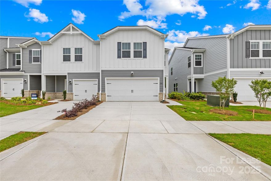 Brand-new 2-story end-unit townhome in Braemar Village, built in 2025, with 3 beds, 2.5 baths, and 1,834 sq ft. Features a front porch, flat backyard with patio, and 2-car front-entry garage. 

Open main floor includes great room, kitchen with dining area, and half bath. Upstairs: primary suite with walk-in closet and shower, 2 more bedrooms, full bath, loft, and laundry. Kitchen has white cabinets, island, granite countertops, stainless appliances, tile backsplash, and pantry. 

Located in Union County near US-74, Hwy 200, Monroe, Atrium Health, and shopping. 

Rent includes HOA, lawn care, fridge, washer, and dryer. Tenants pay water/electric. Max 2 pets allowed: $25/month per pet. Applicants 18+ must complete credit/background checks, provide proof of funds, and pay an application fee. 1-year lease minimum. No short-term rentals or subleasing.